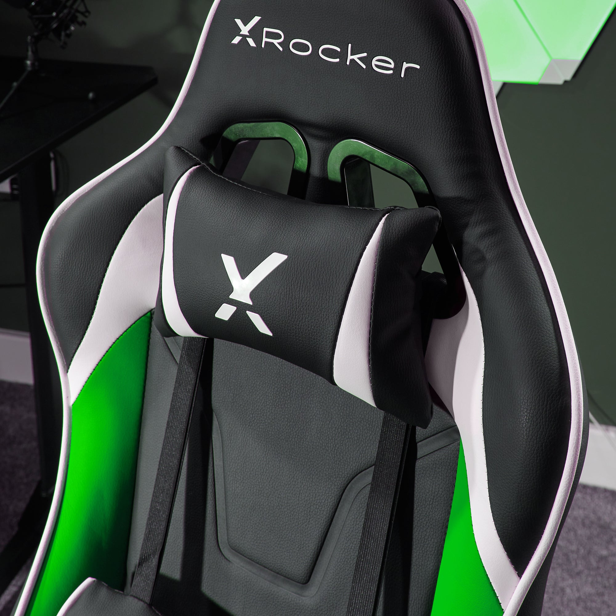 X ROCKER Agility Compact Stuhl, Gaming Grün