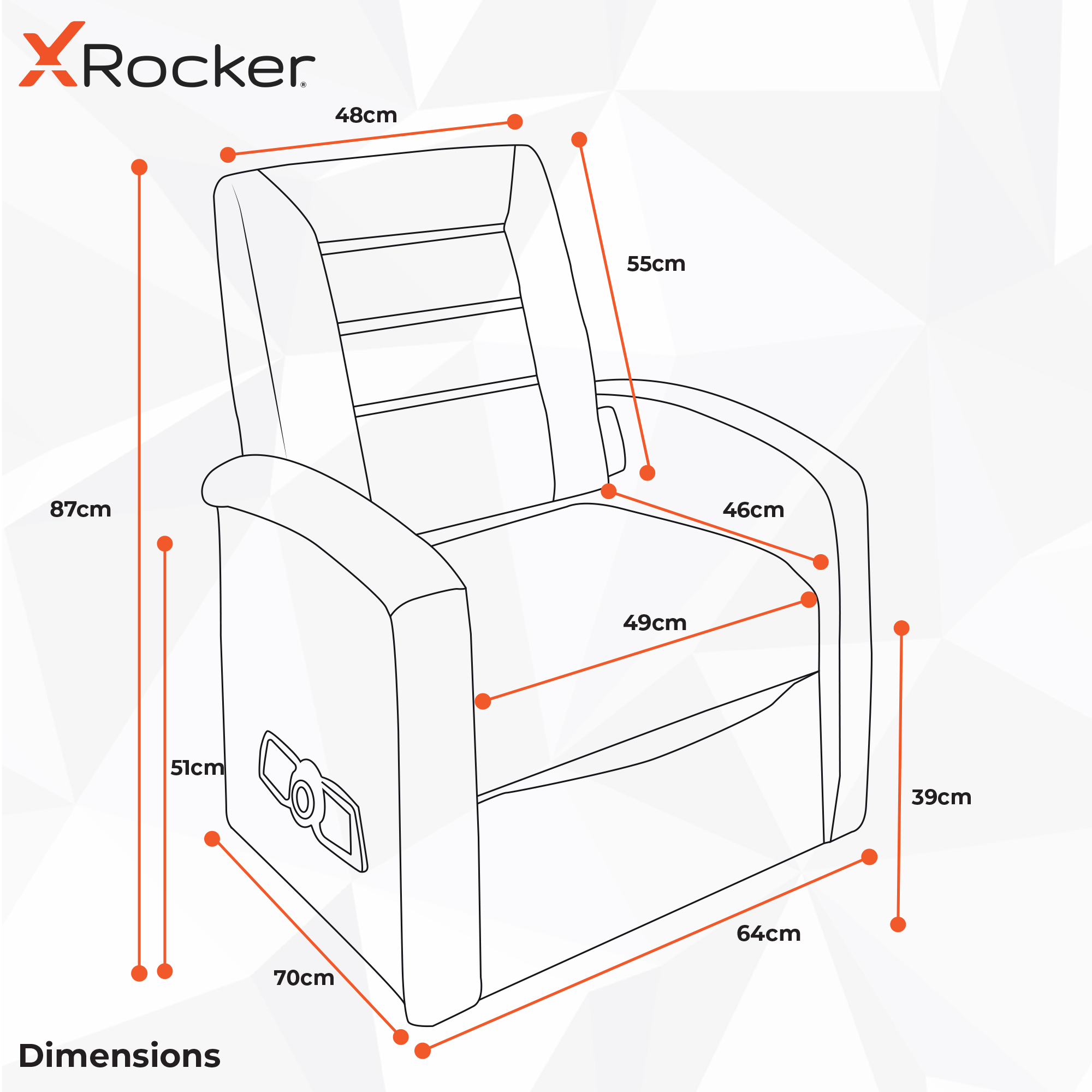 X ROCKER Shift Premier 2.1 Stuhl, Gaming Schwarz JR
