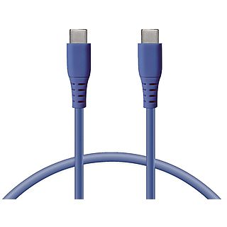 Cable USB - KSIX Cable USB Tipo C - Tipo C, 1m, Azul, USB-C, Azul