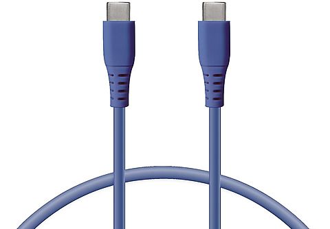 Cable USB  - Cable USB Tipo C - Tipo C, 1m, Azul KSIX, Azul