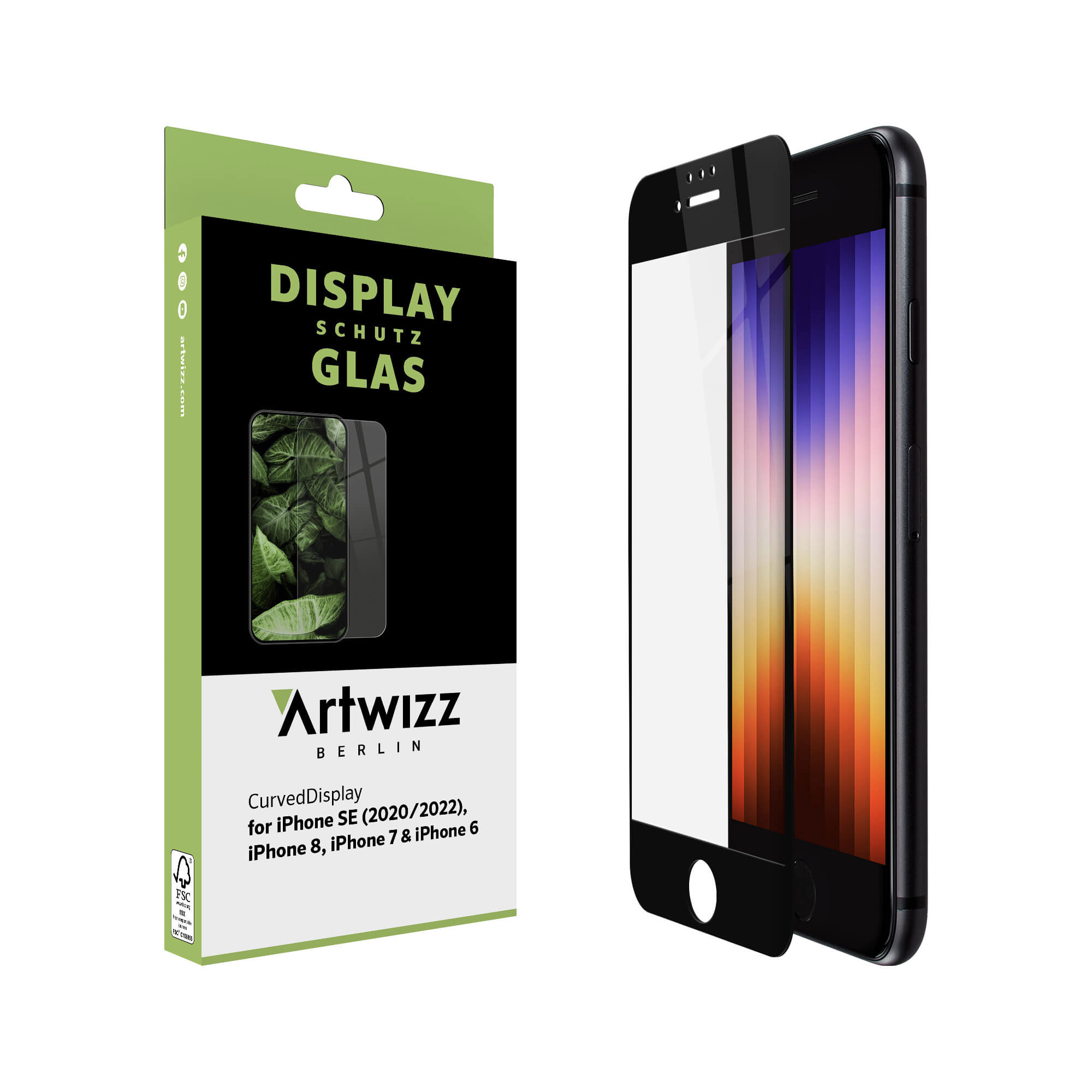 ARTWIZZ SecondDisplay (2er Pack) Displayschutz(für iPhone iPhone Apple (2022/2020), iPhone 8, 7, SE 6S, iPhone iPhone 6)