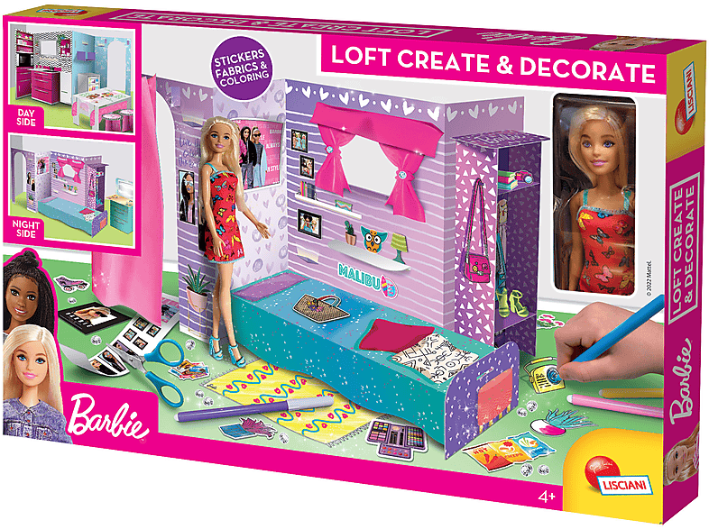 BARBIE Barbie Loft Spielset mit Barbie Puppe, Barbie von Lisciani Lernspiele, mehrfarbig