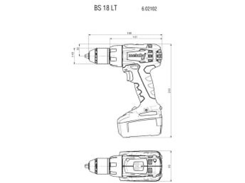 Akku-Bohrschrauber, Schwarz-Grün 602102840 METABO