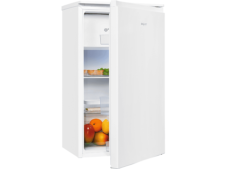 EXQUISIT KS117-3-010E weiss Freistehende Kühlschränke (E, 850 mm hoch, Weiß)