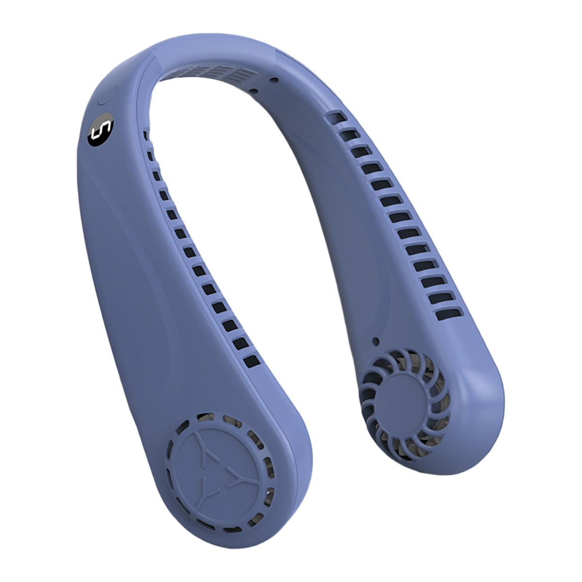 LEIGO Mini Ventilator Halsventilator, LED-Digitalanzeige, Ventilator Ventilator USB-Tragbare blau