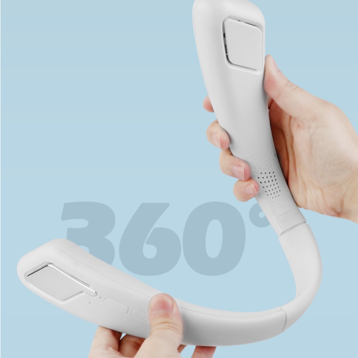 weiß Bluetooth-Verbindung Ventilator Mini USB-Ventilator Halsventilator, Tragbare LEIGO Ventilator,