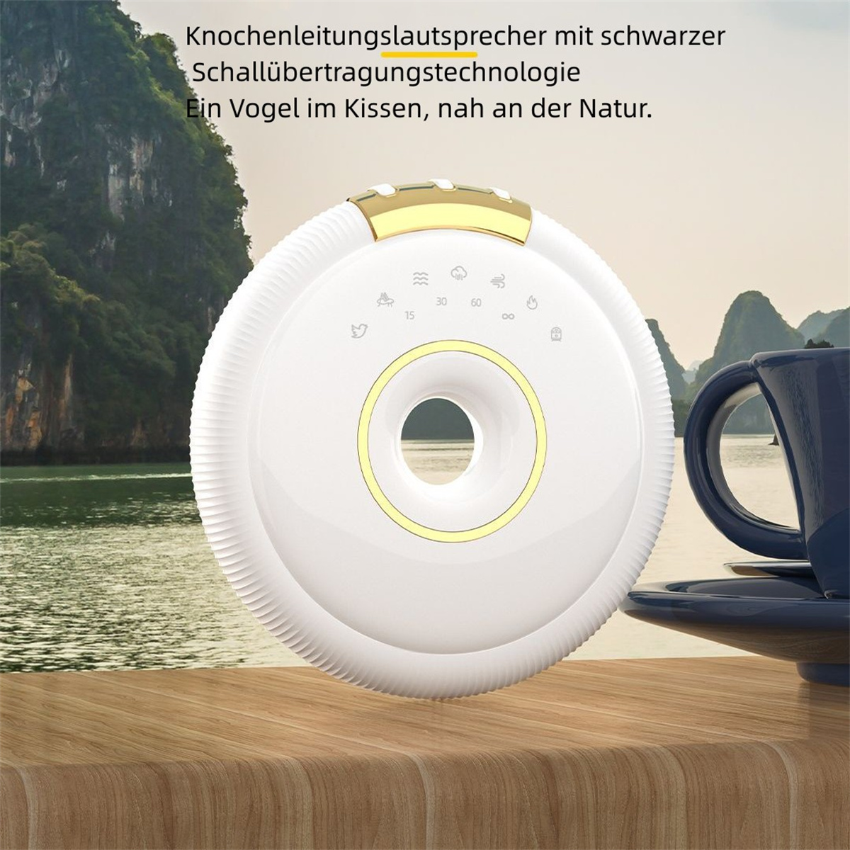 Rauschen Mini Weißes Lautsprecher Weiß weiß SYNTEK Bluetooth Bluetooth Lautsprecher Lautsprecher, Knochenleitung Schlafhilfe