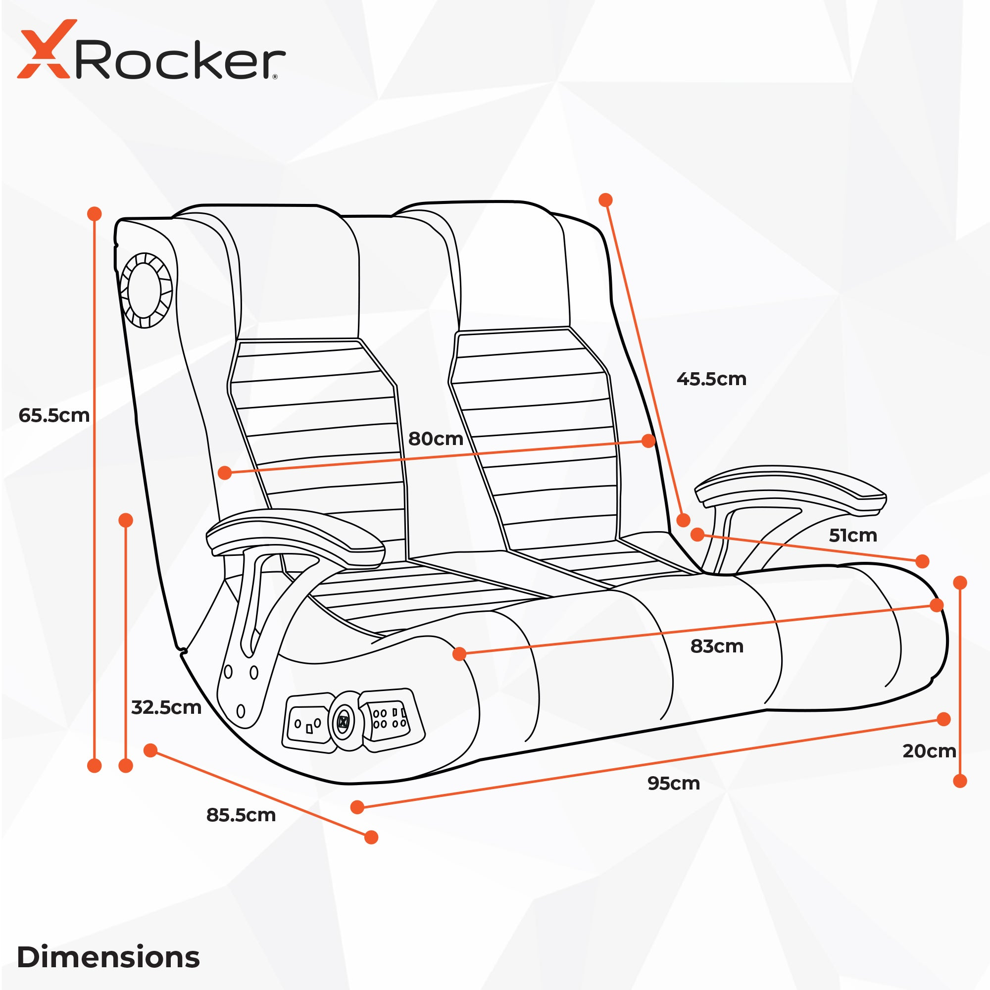 X ROCKER Dual Rocker Nintendo® Multicolor Bodensessel