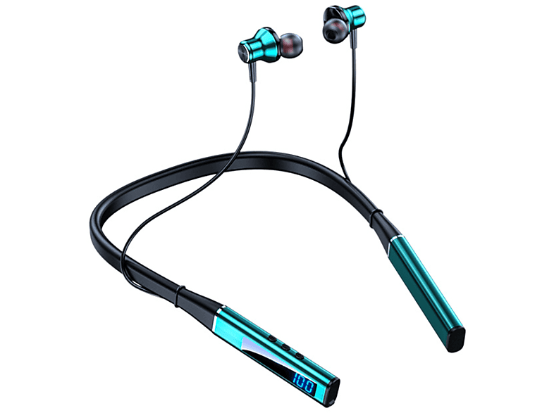 Hochwertiges grün - Bluetooth-Kopfhörer Gaming Ideal, SYNTEK Bluetooth-Headset Keine Bluetooth Latenz Hängendes Hals-Headset In-ear drahtloses