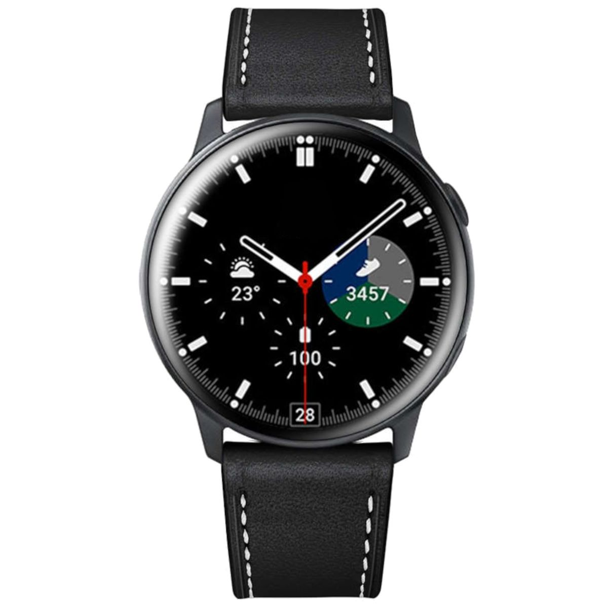 mm Design 6 43 Watch Leder 45mm / Watch Classic / 42 / Galaxy / Ersatzarmband, 5 Echt Pro 6 Samsung, 4 40 46 WIGENTO Schwarz 4 / 47 5 / 44 Band, mm, Watch mm