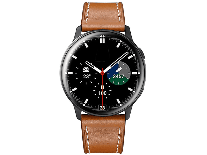 WIGENTO Echt Leder Design Band, Ersatzarmband, Galaxy mm / mm, 6 Braun Watch / 46 47 4 4 Watch Watch 5 6 / 44 / / 45mm Classic Pro 40 43 Samsung, 5 42 / mm