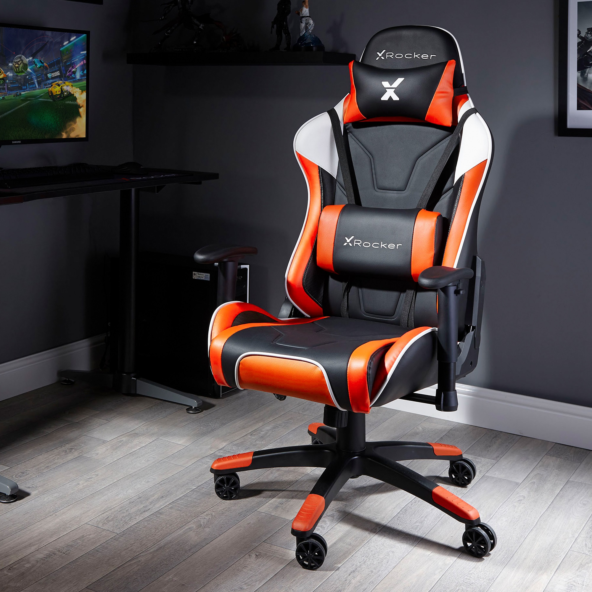 ROCKER eSports X Orange Stuhl, Gaming Agility