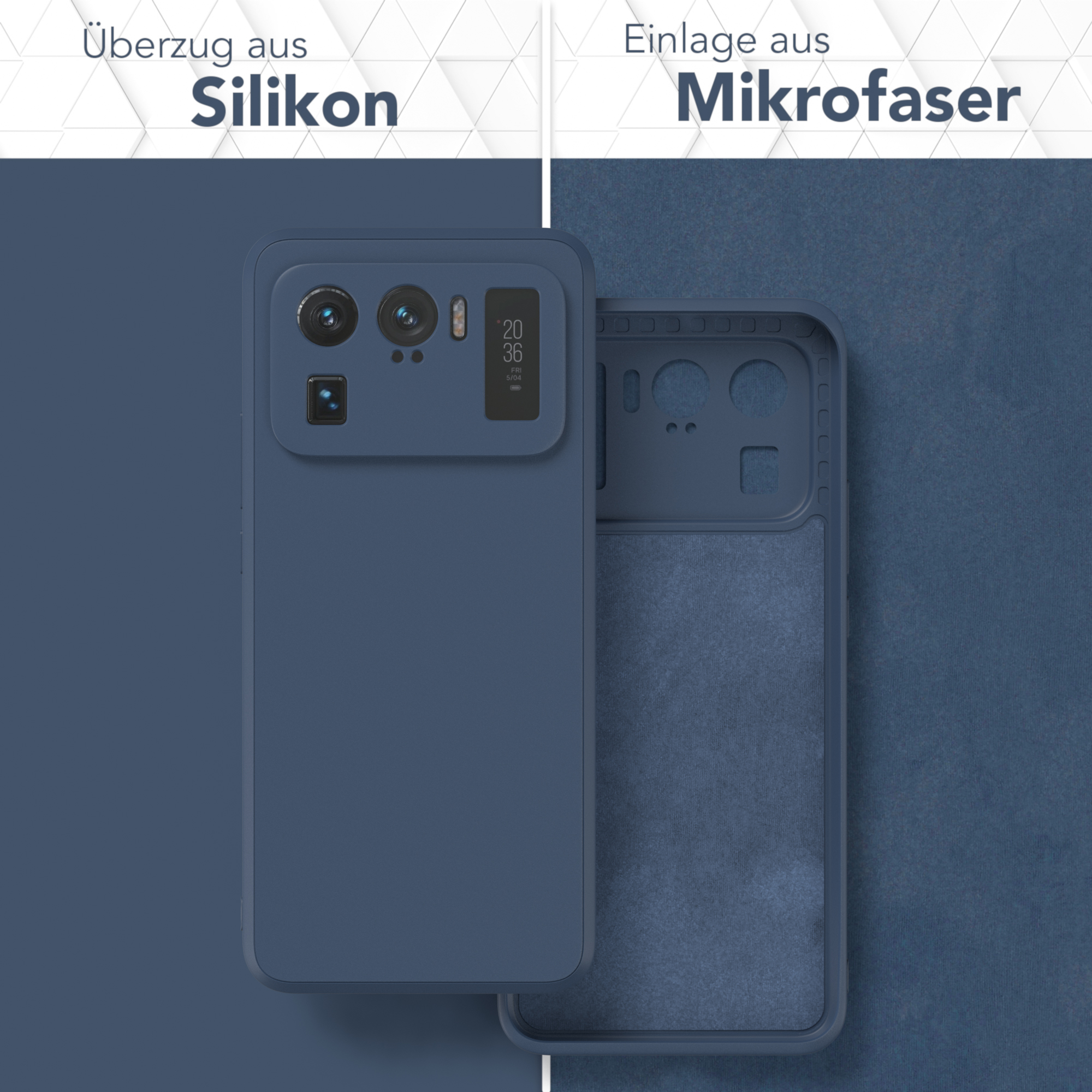 EAZY CASE TPU Silikon Handycase 11 Matt, Dunkelblau Xiaomi, Ultra, Mi Backcover