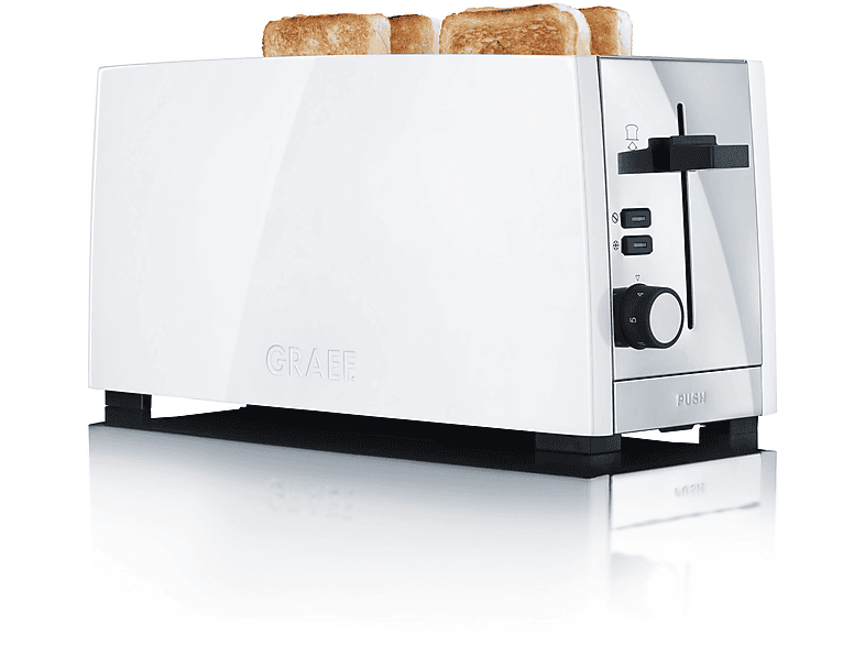 GRAEF TO101 Toaster (1380 Watt, Weiß 2) Schlitze