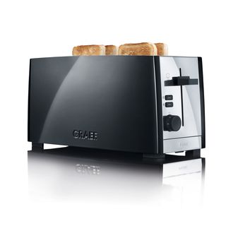 GRAEF TO102 Toaster Schwarz (1380 Watt, Schlitze: 2)