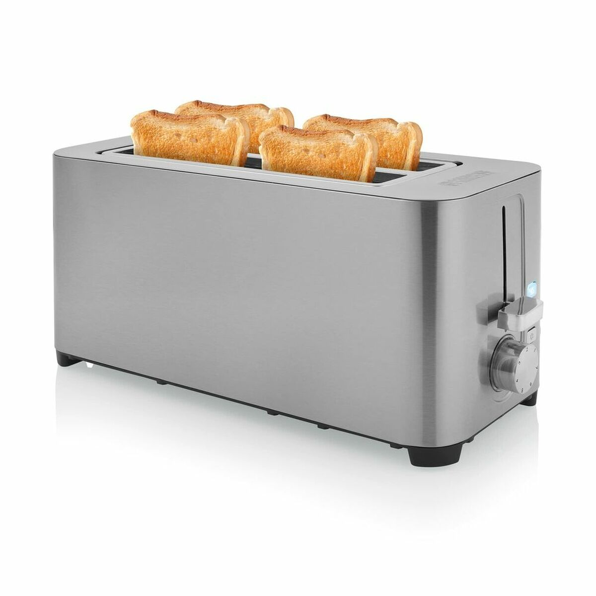 (1400 2) Toaster Watt, Schlitze: 142402 PRINCESS Silber
