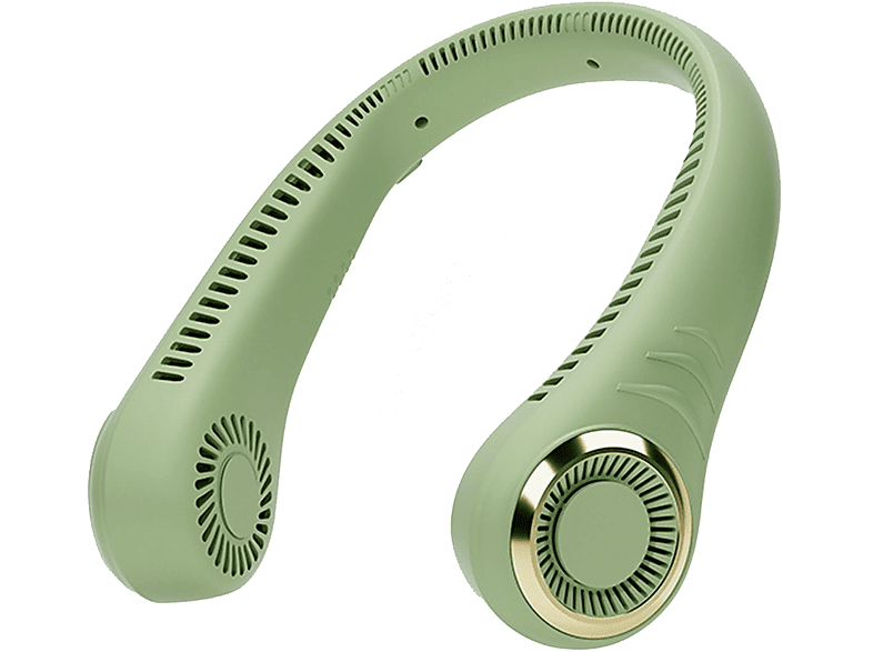 LEIGO grün Mini-Ventilator, Matcha Mini Neckholder-Fächer Hals-Ventilator, USB-Ventilator messerlos Hänge-Hals-Ventilator,