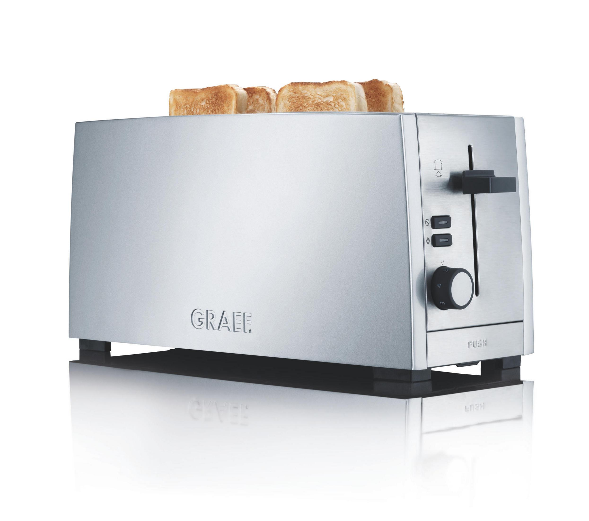 GRAEF TO100 Toaster Silber (1380 Watt, Schlitze: 2)