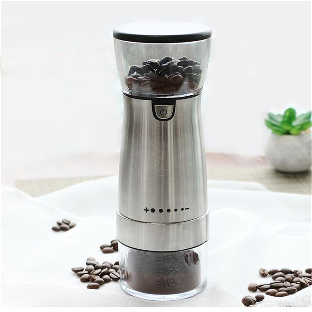 Tragbare Kaffeemühle Elektrisch - 38 Mahlgrade & USB Ladung Für Bohnen & Gewürze