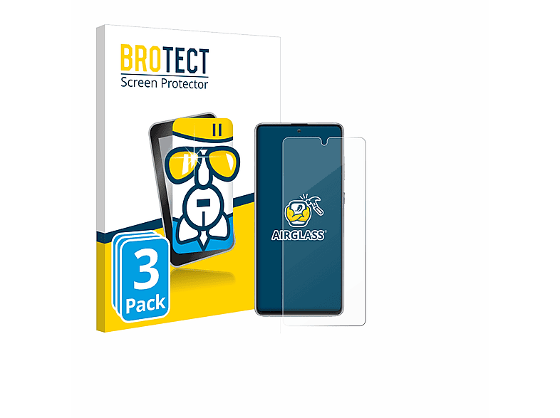 BROTECT 3x Airglass klare Schutzfolie(für Samsung Galaxy Note 10 Lite)