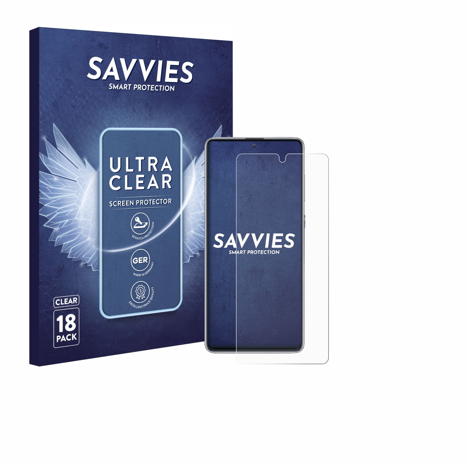 SAVVIES 18x klare Galaxy Note Schutzfolie(für Samsung Lite) 10