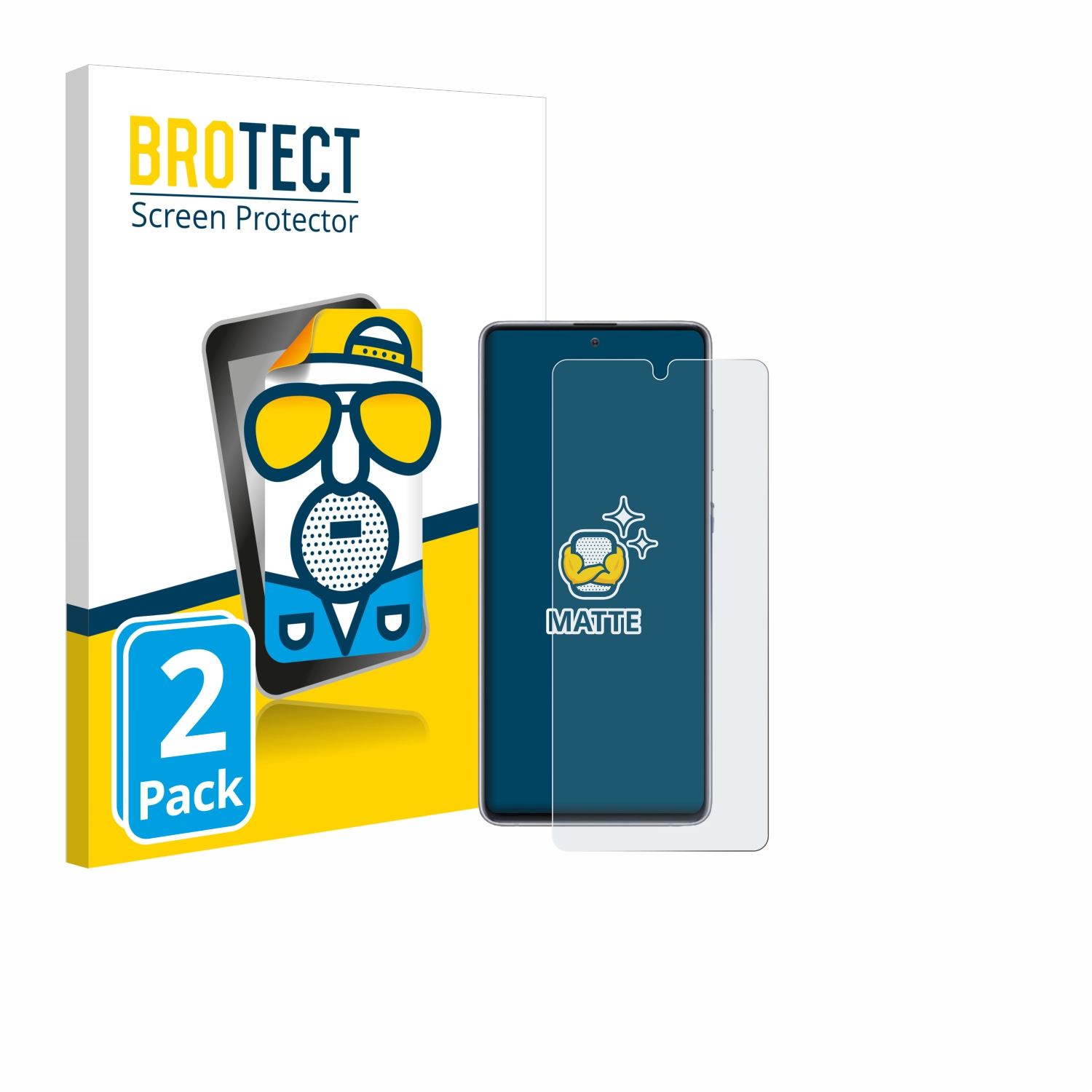 BROTECT 2x matte Schutzfolie(für Samsung Note 10 Galaxy Lite)