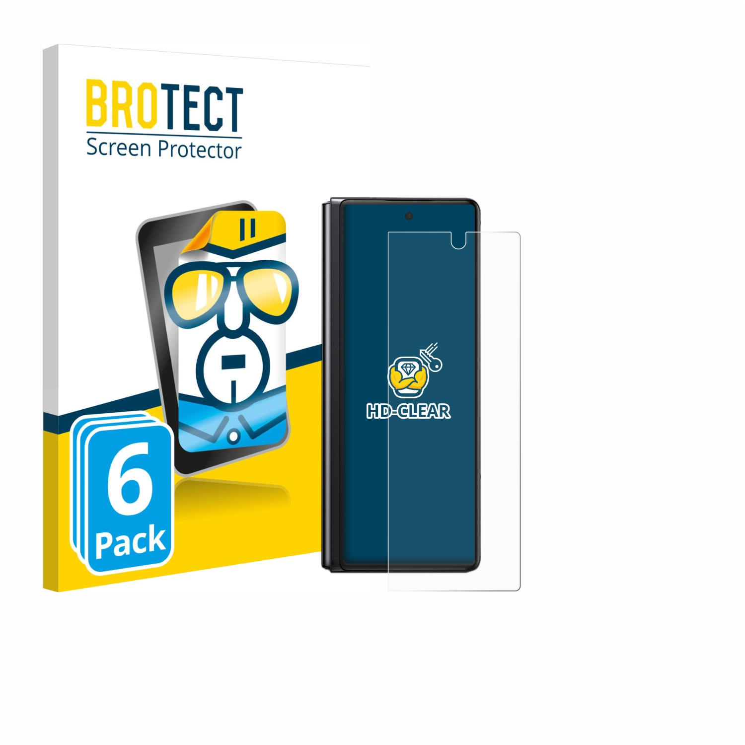 BROTECT 6x klare Fold Schutzfolie(für Samsung Galaxy 2 Z 5G)