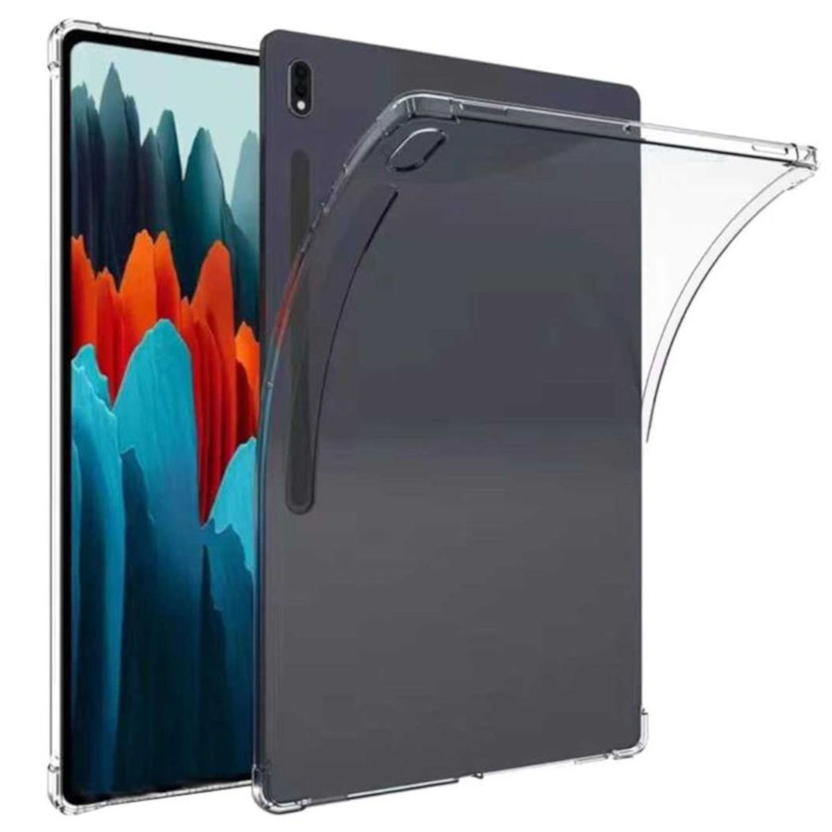 TPU für Transparent WIGENTO / Robust Hülle Backcover dünn Silikon Samsung Kunststoff Tablethülle Silikon,