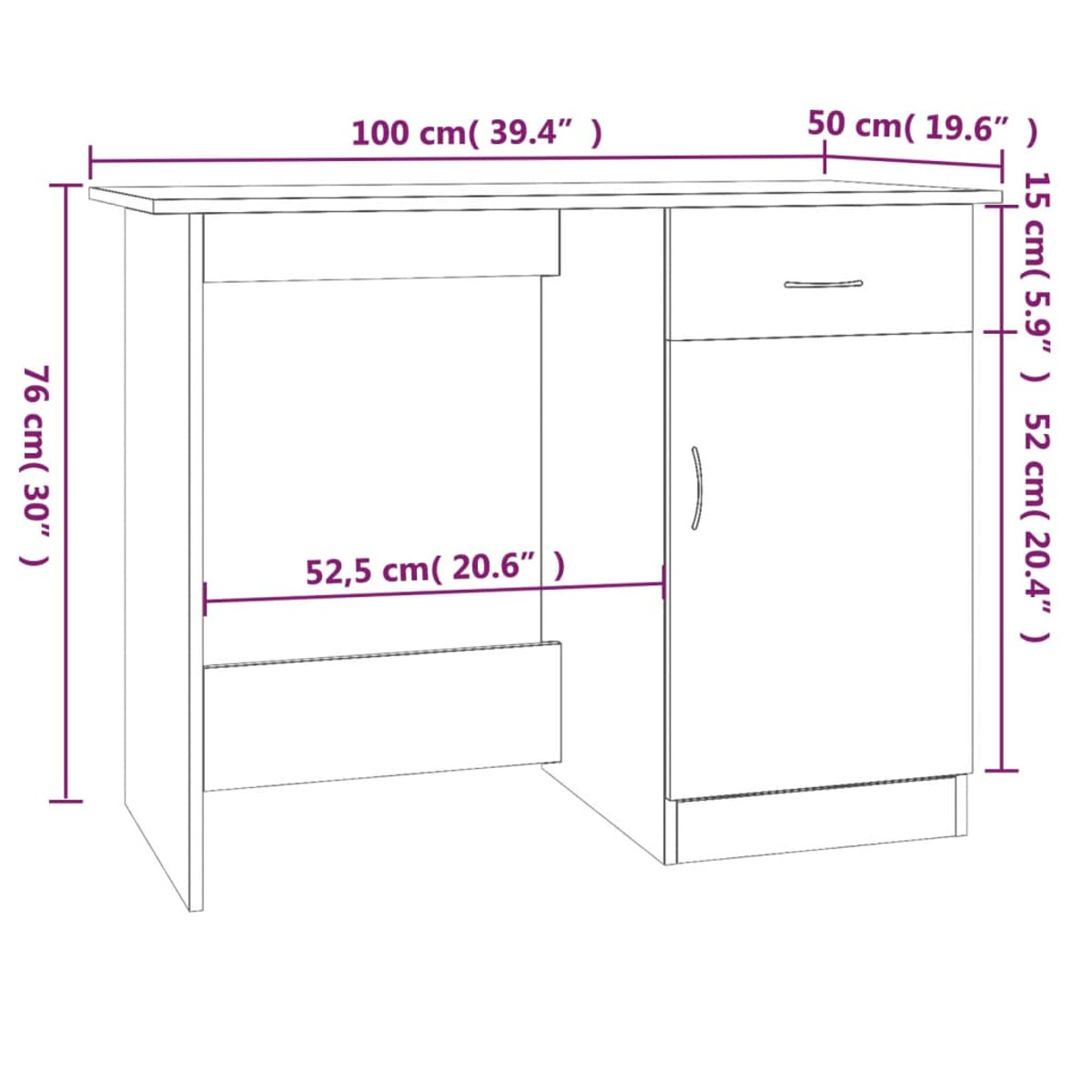 VIDAXL 815422 Schreibtisch