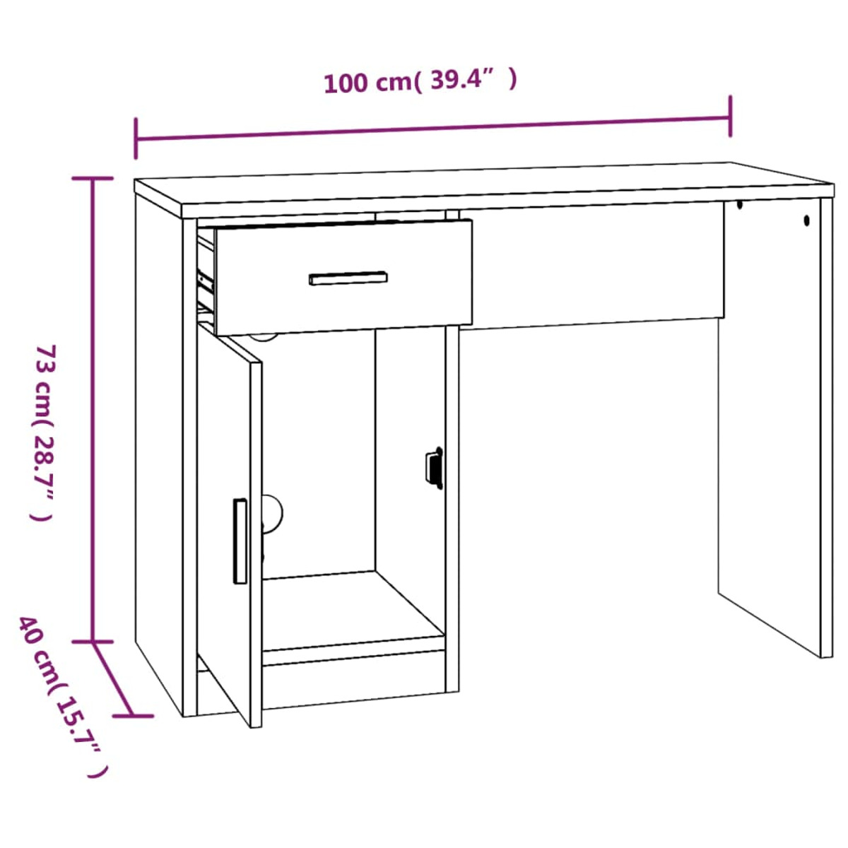 VIDAXL 342655 Schreibtisch