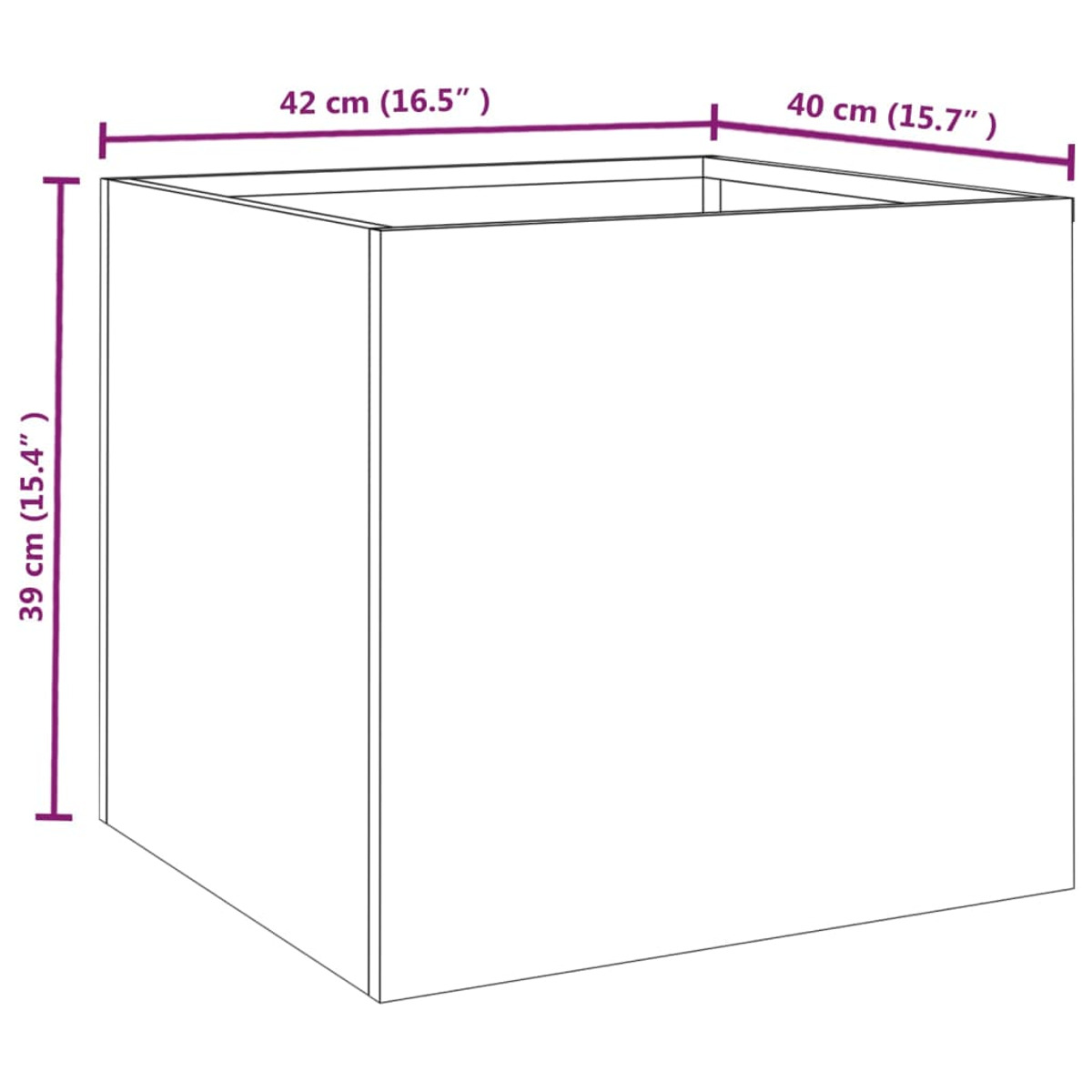 VIDAXL 821550 Rostig Pflanzgefäß