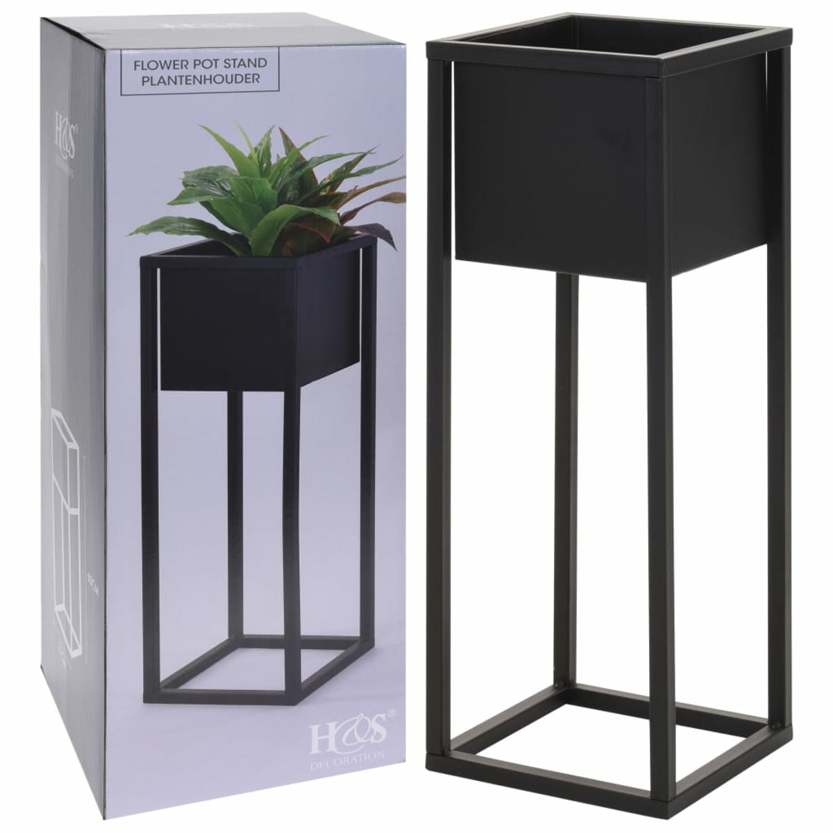 Blumentopf 424175 H&S COLLECTION Schwarz