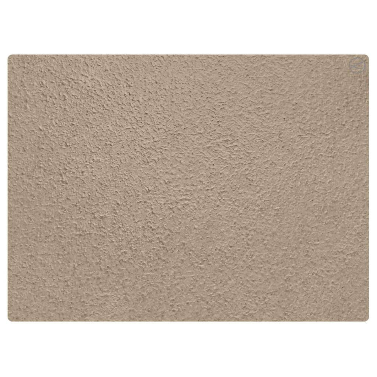 Eine beige strukturierte rechteckige Matte.