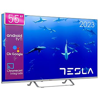 TV LED 55" - TESLA 55E635SUS, HD, Smart TV, DVB-T2 (H.265), Negro