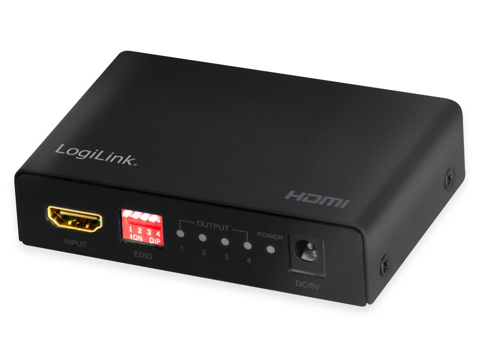 LOGILINK HD0038, 1x4-Port, 4K/60 Hz, cm Downscaler, 11,9 EDID HDMI-Splitter