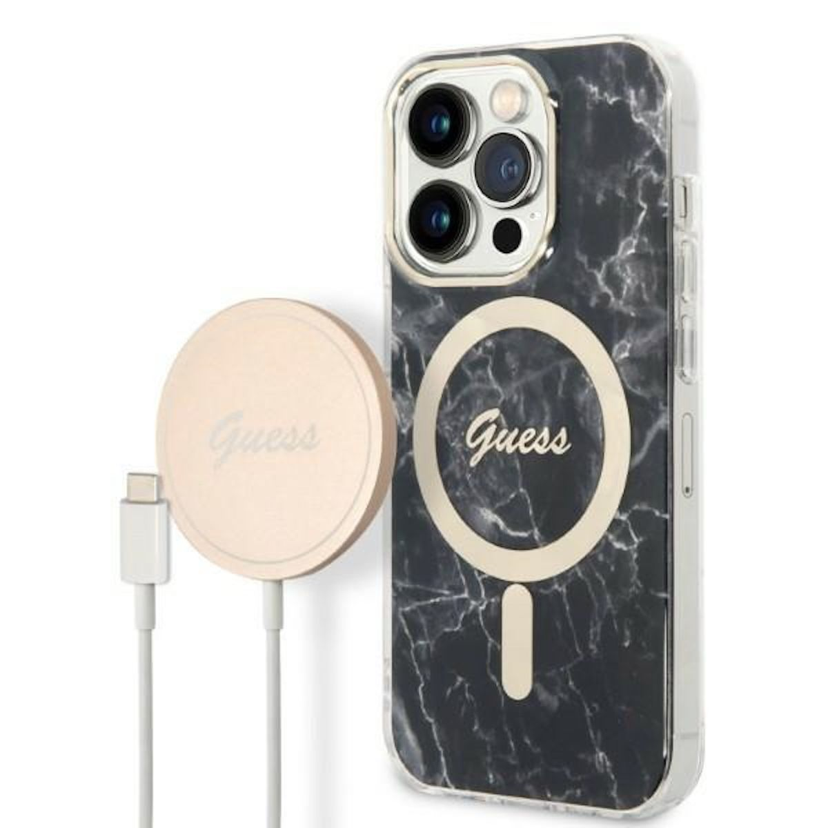 GUESS Marble MagSafe Design Case, Cover, Apple, Multicolor Max, Full Pro iPhone 14