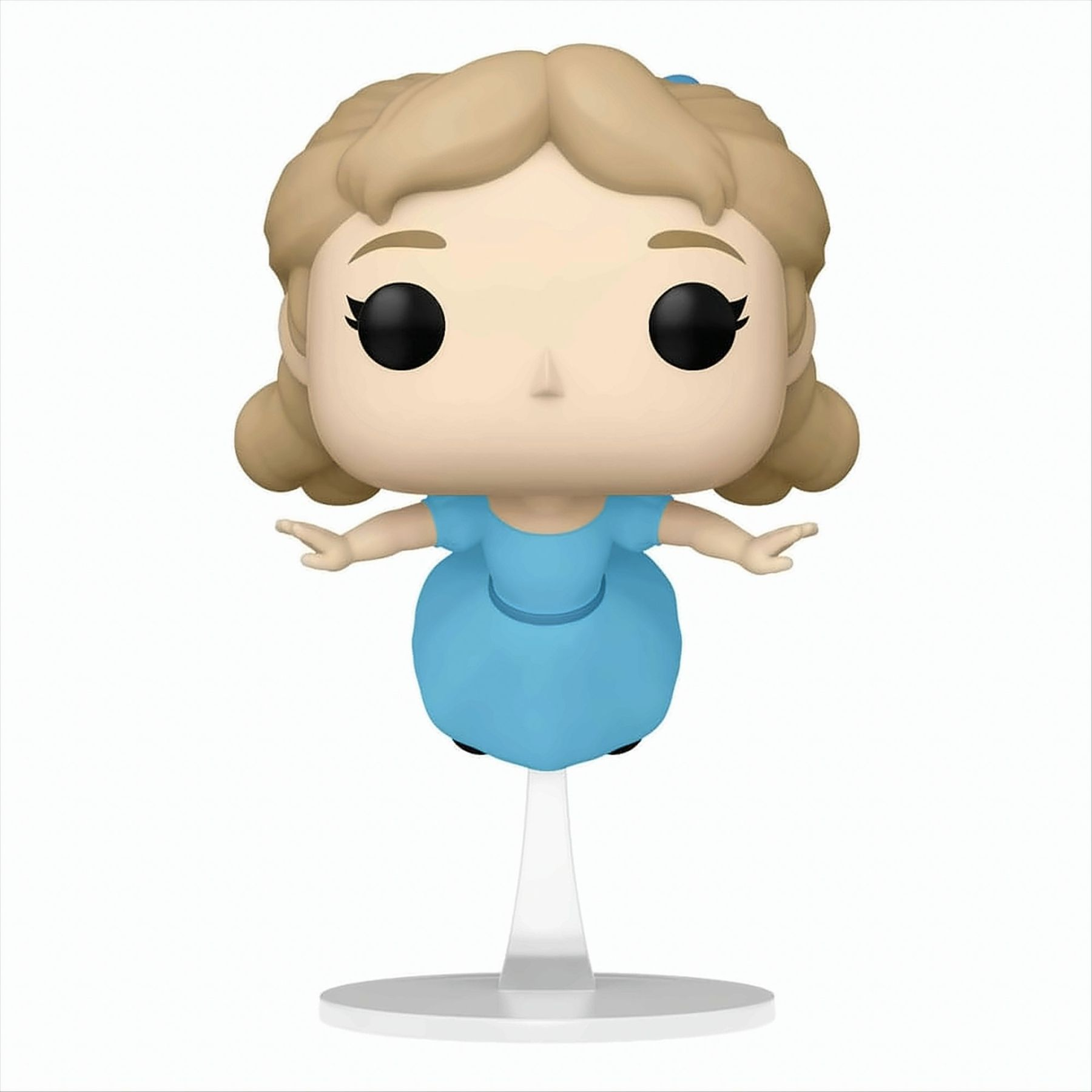 Una figura Funko Pop di una donna bionda in un vestito blu.