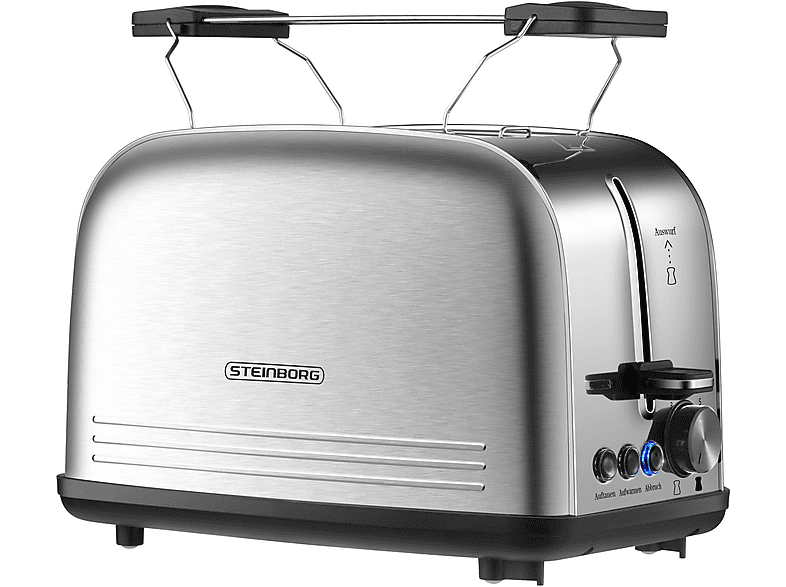 STEINBORG SB-2071 Toaster Edelstahl (850 Watt, Schlitze: 2)