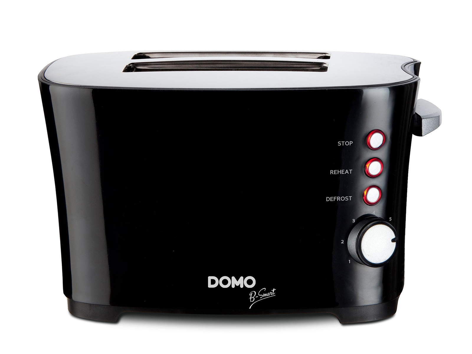 DOMO DO941T Schwarz-Silber Schlitze: Toaster 2) Watt, (850