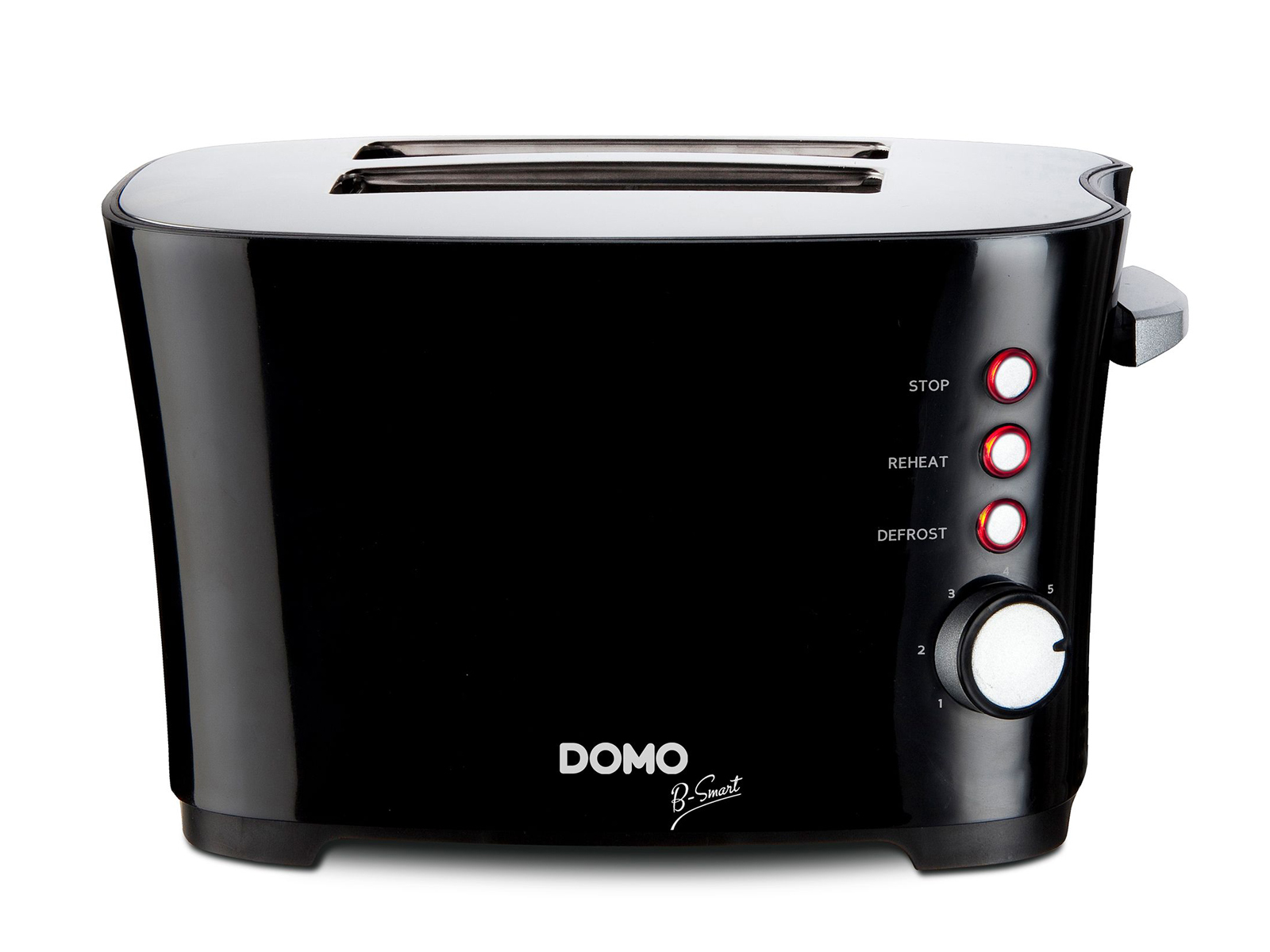 Schlitze: DOMO Toaster (850 Schwarz-Silber 2) Watt, DO941T