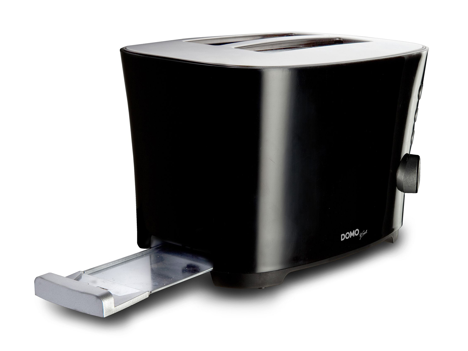 2) (850 DOMO DO941T Watt, Schlitze: Schwarz-Silber Toaster