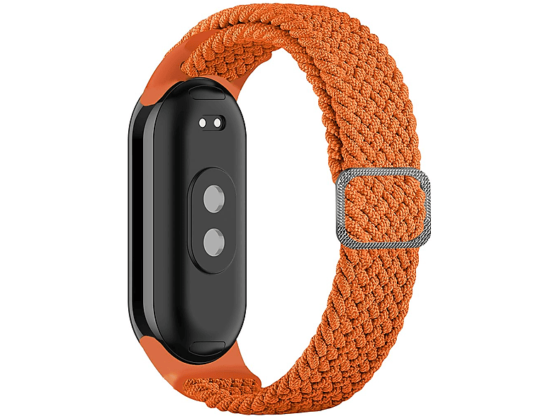 WIGENTO Elastisches Sport Mi Nylon Orange Xiaomi, 8, Band, gewebtes Band Ersatzarmband, Design
