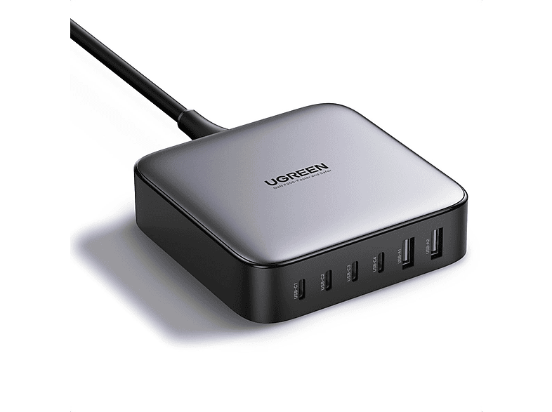 UGREEN 2USB-A+4USB-C 200W Desktop Fast Charger USB-Ladegerät Universal, silber