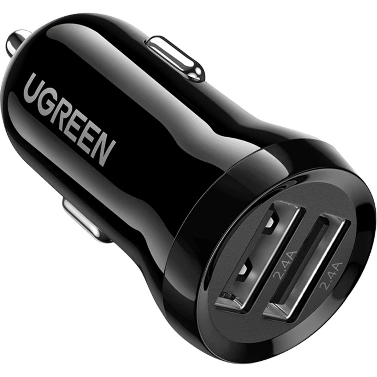 USB-A Car schwarz Dual Black Charger 24W UGREEN Universal, KFZ-Ladegerät