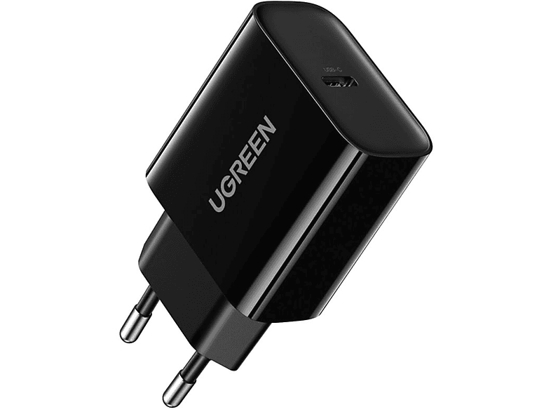 UGREEN USB-C 20W PD Wall Charger EU Black USB-Ladegerät Universal, schwarz
