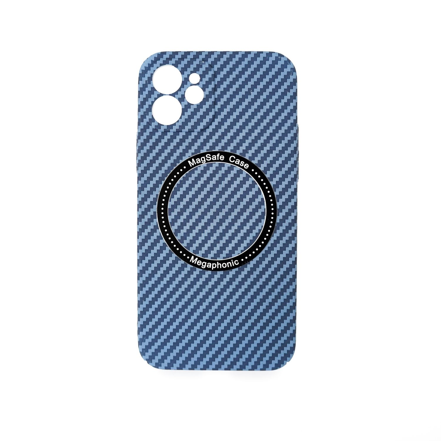 S22, Magnetic Samsung, COFI Hülle, Carbon Case Galaxy Backcover, Blau