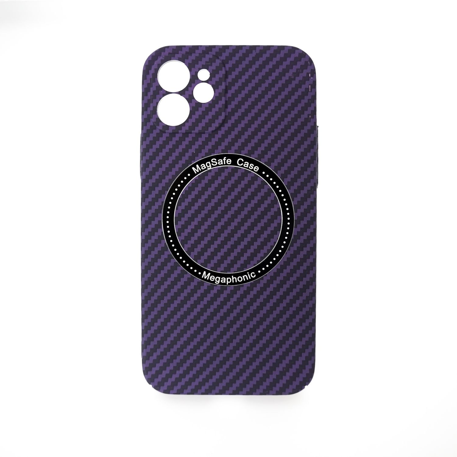 COFI Carbon Backcover, Lila iPhone Max, Case Apple, Magnetic Hülle, Pro 11