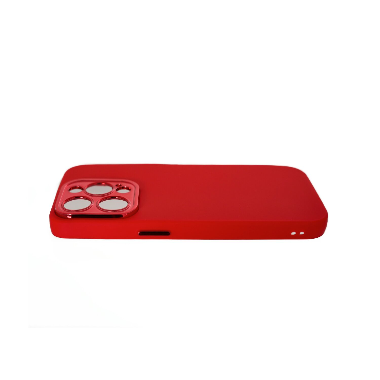mit Apple, Backcover, 14, iPhone Silikonhülle Kameraschutz, COFI Rot