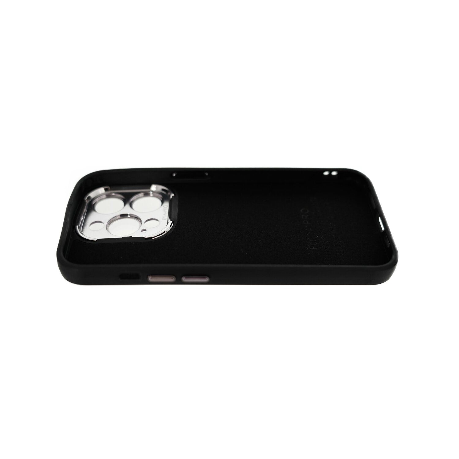 COFI Silikonhülle mit Kameraschutz, Schwarz Max, 14 Pro iPhone Backcover, Apple