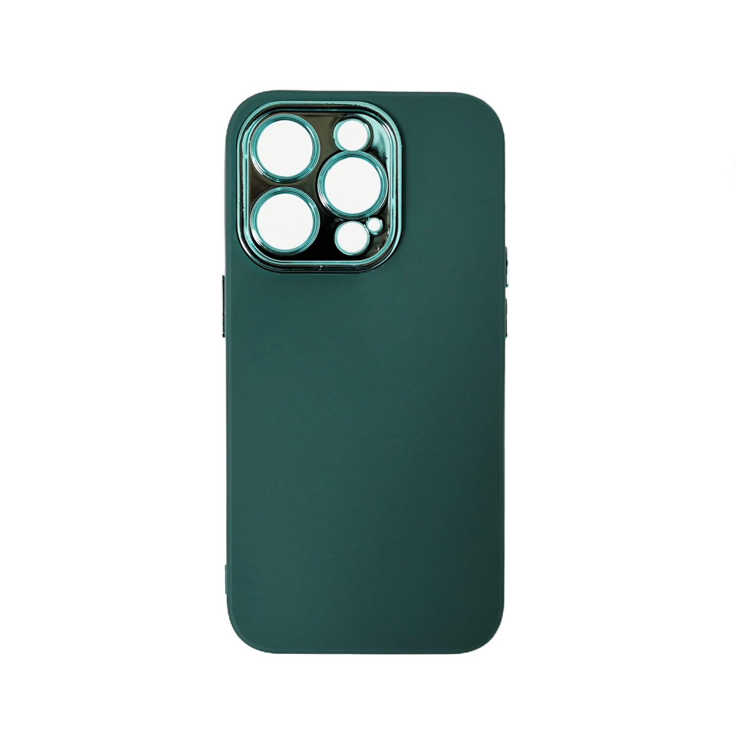 Dunkelgrün Silikonhülle 14, iPhone Apple, mit COFI Backcover, Kameraschutz,